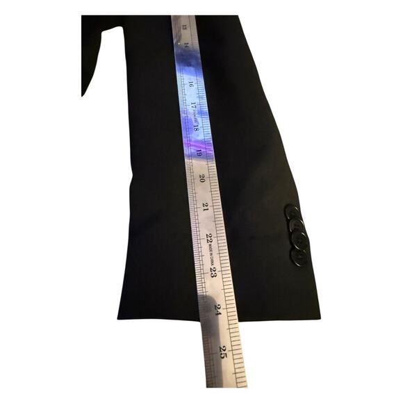 JOHN VARVATOS * U.S.A. Size 40 R Black Solid Wool Peak Lapel Sport Coat - Picture 5 of 10